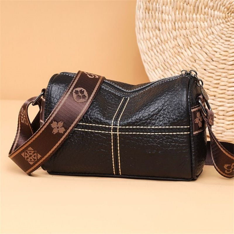Small Square Leather Crossbody Bag