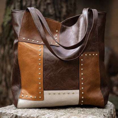 Studded Color Tote Bag