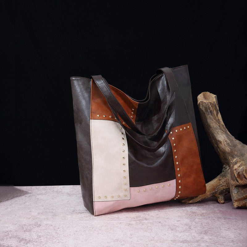 Studded Color Tote Bag