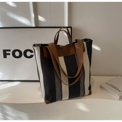 Contrast Stripe Commuter Bag