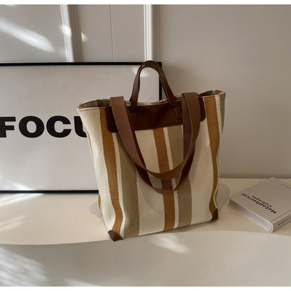 Contrast Stripe Commuter Bag