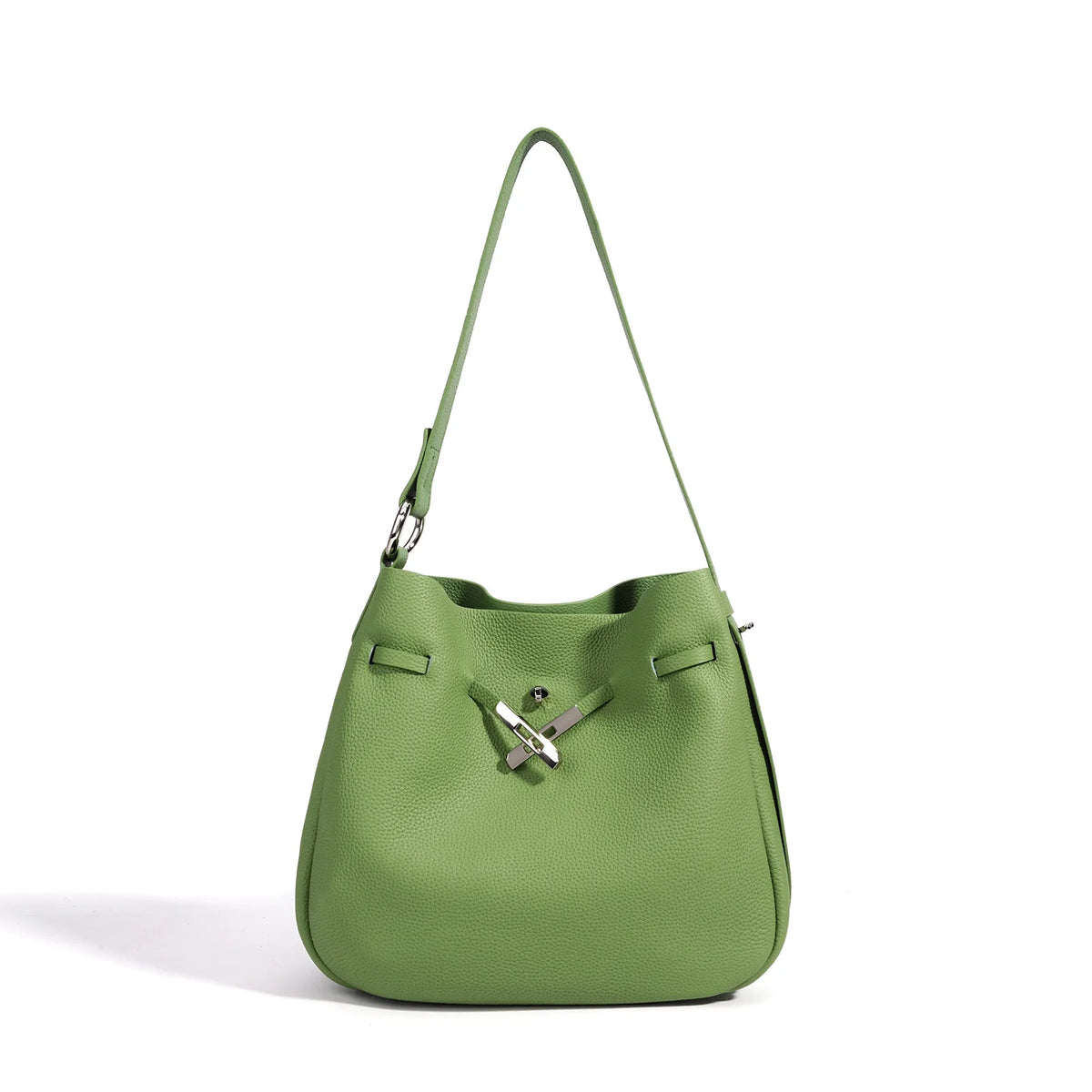 Casual Leather Bucket Tote