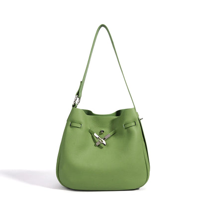 Casual Leather Bucket Tote