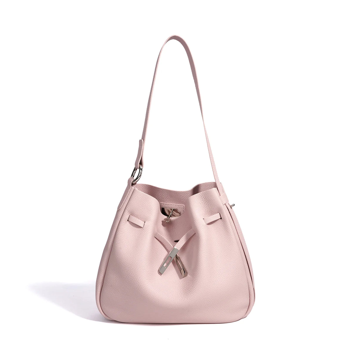 Casual Leather Bucket Tote