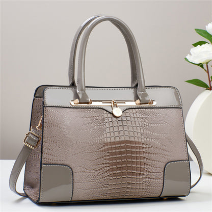 Crocodile Print Casual Tote