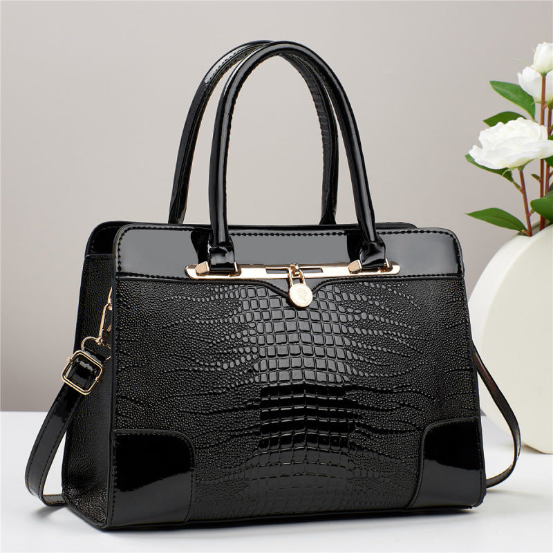 Crocodile Print Casual Tote