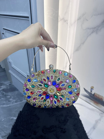 Sunflower Diamond Evening Bag
