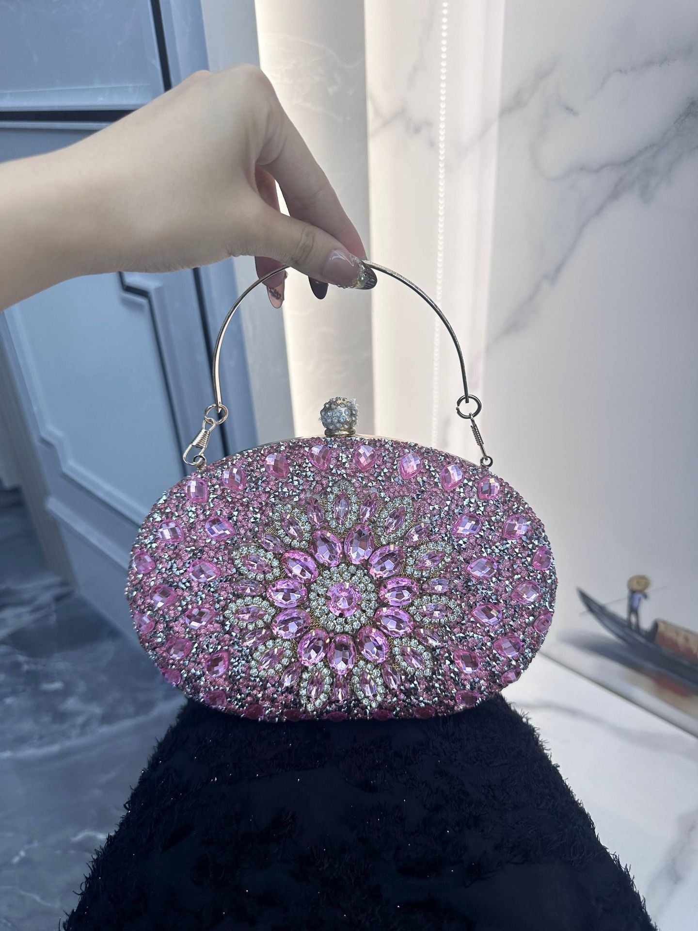 Sunflower Diamond Evening Bag