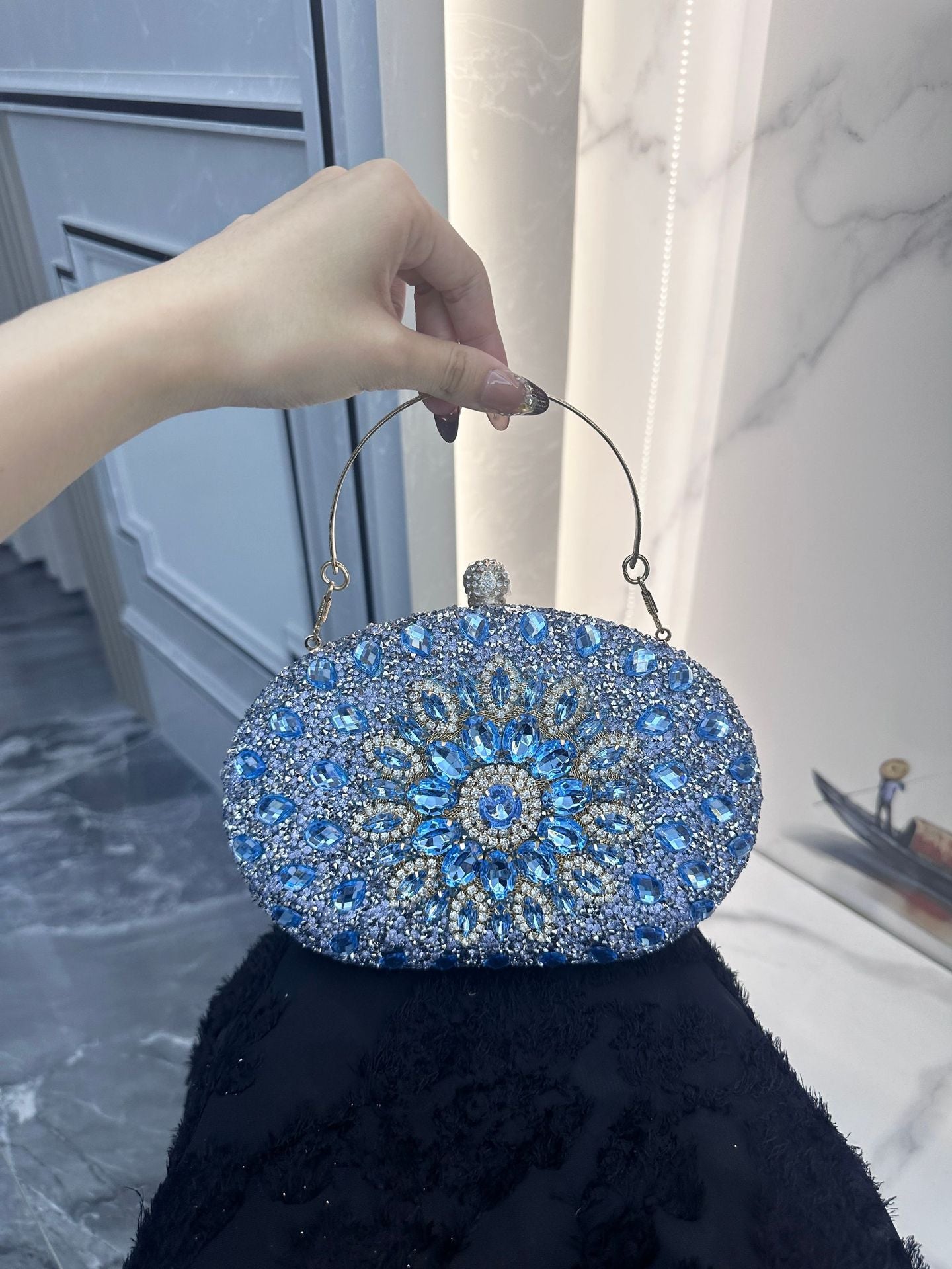Sunflower Diamond Evening Bag
